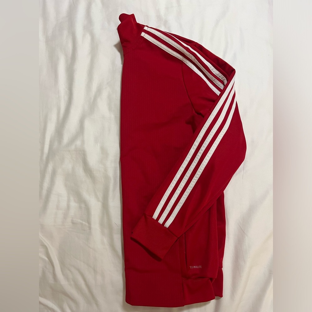 Adidas red zip up jacket - Picture 2 of 3